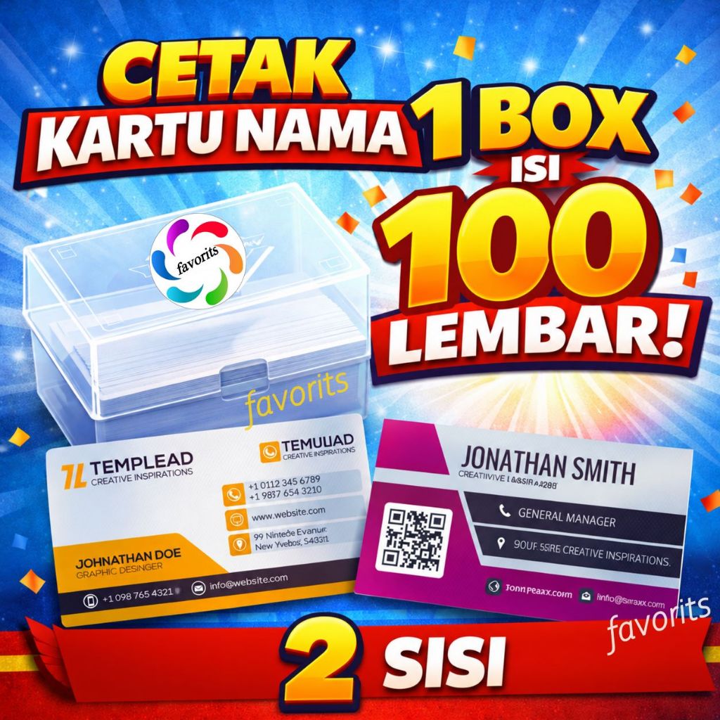 Cetak Kartu Nama 2 sisi