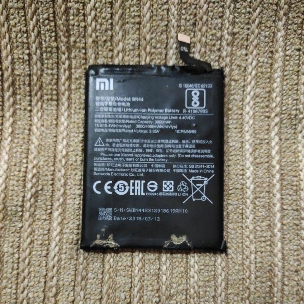 BATRE REDMI 5 PLUS BN44 ORIGINAL COPOTAN TESTED