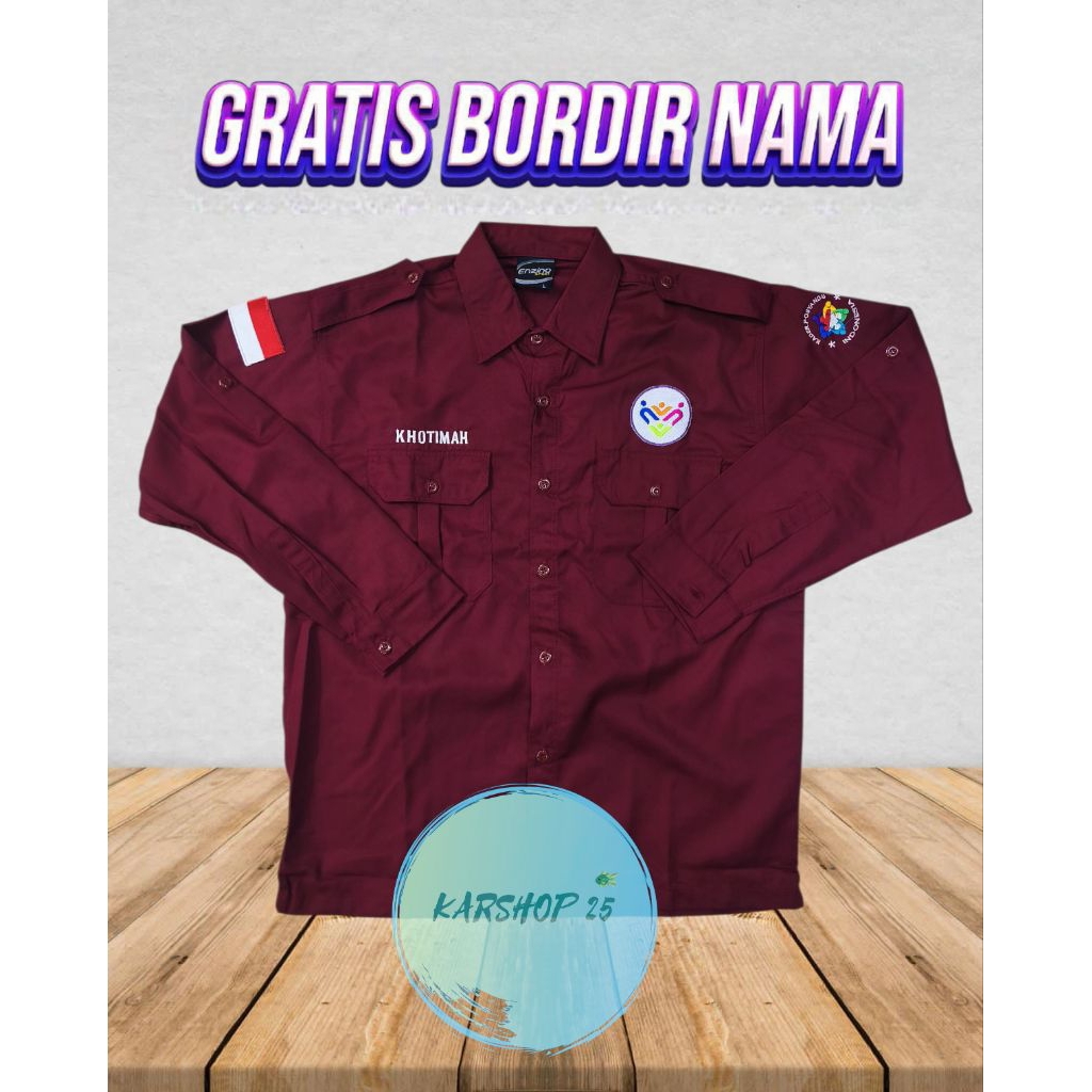 KEMEJA POSYANDU LENGAN PANJANG TERBARU SERAGAM POSYANDU ATASAN BAJU POSYANDU KEMEJA KERJA POSYANDU S
