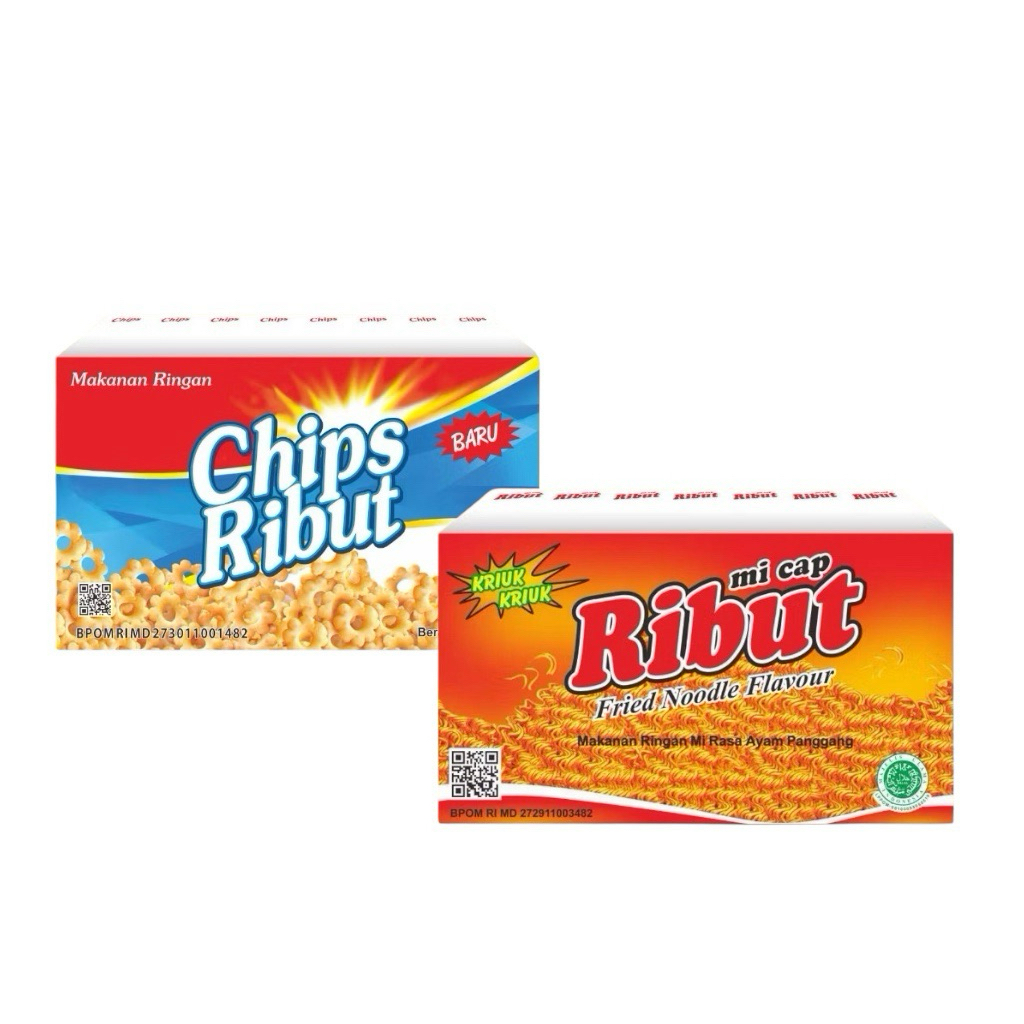 Snack Ringan Chips Ribut/Mi Cap Ribut - 1 Dus