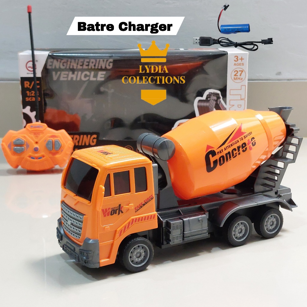 Mainan RC Truk Molen Truk Mixer Remote Kontrol Lampu