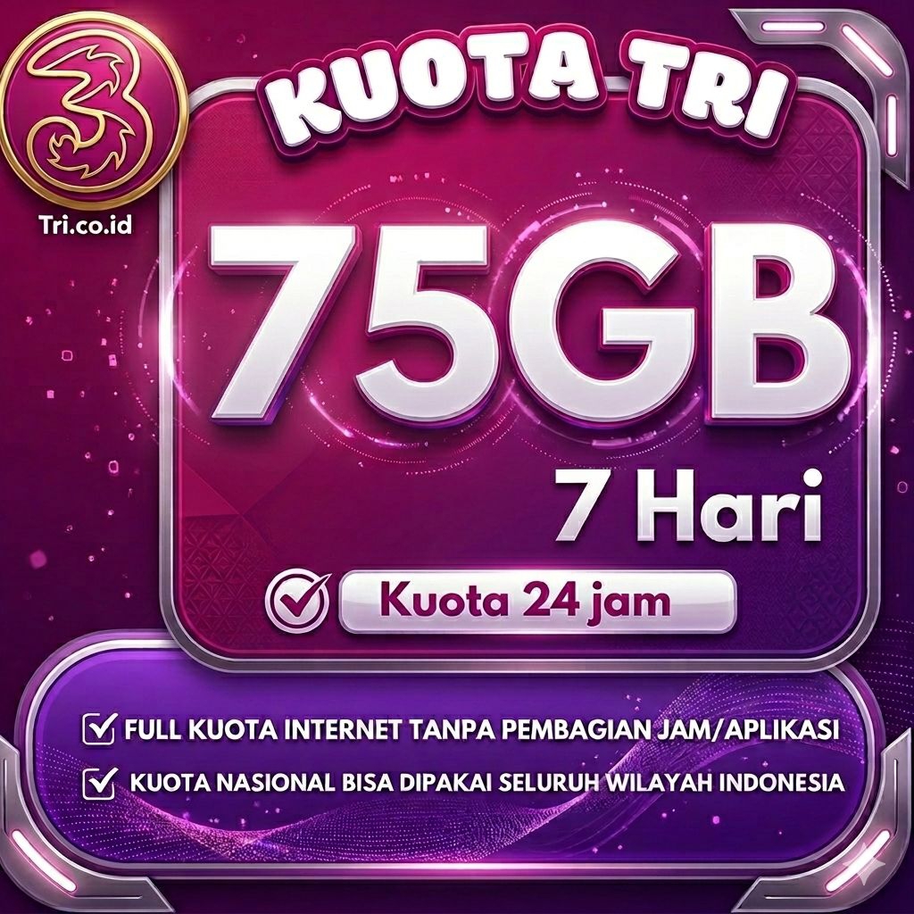 KUOTA TRI 75GB 65GB 150GB