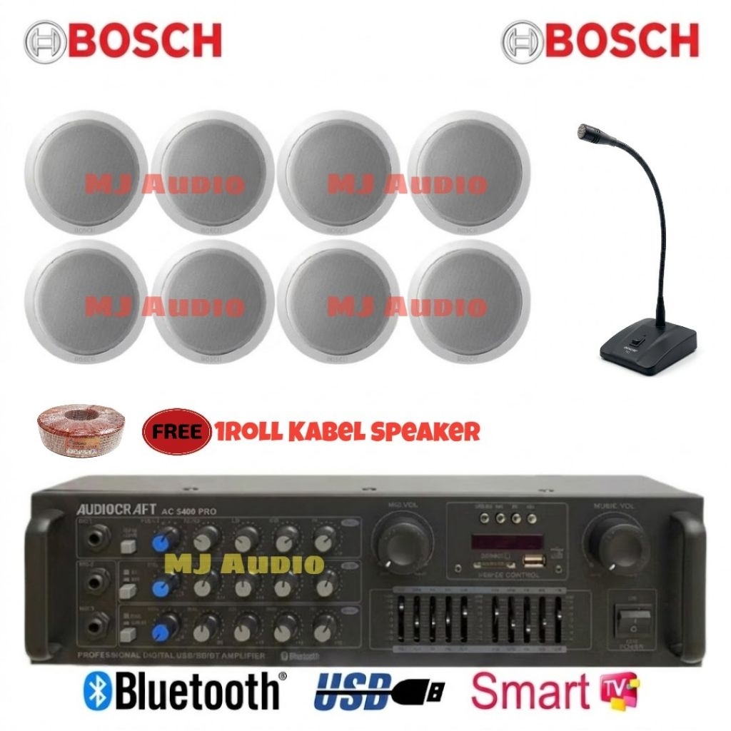 Paket Speaker Ceiling Indoor / Paket Speaker Plafon BOSCH / Paket Speaker Ceiling BOSCH ( 8 Speaker 