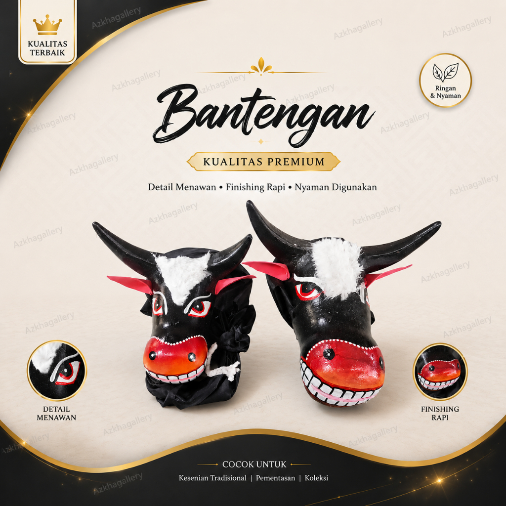 Barongan Bantengan - Mainan Anak Banteng Bantengan kuda lumping - Mainan tradisional Bantengan
