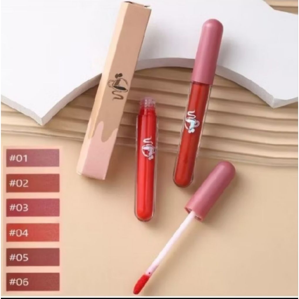 Lipstik Cair Lameila 1041 Matte Tahan Air, Melembabkan & Tahan Lama