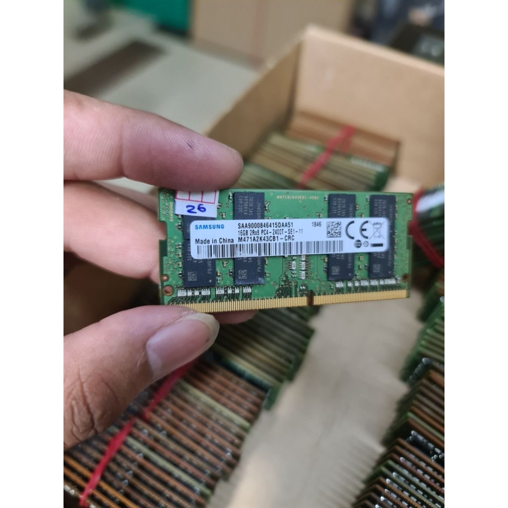 OBRAL RAM SODIM 16GB DDR4 PC 2400T LIKE NEW