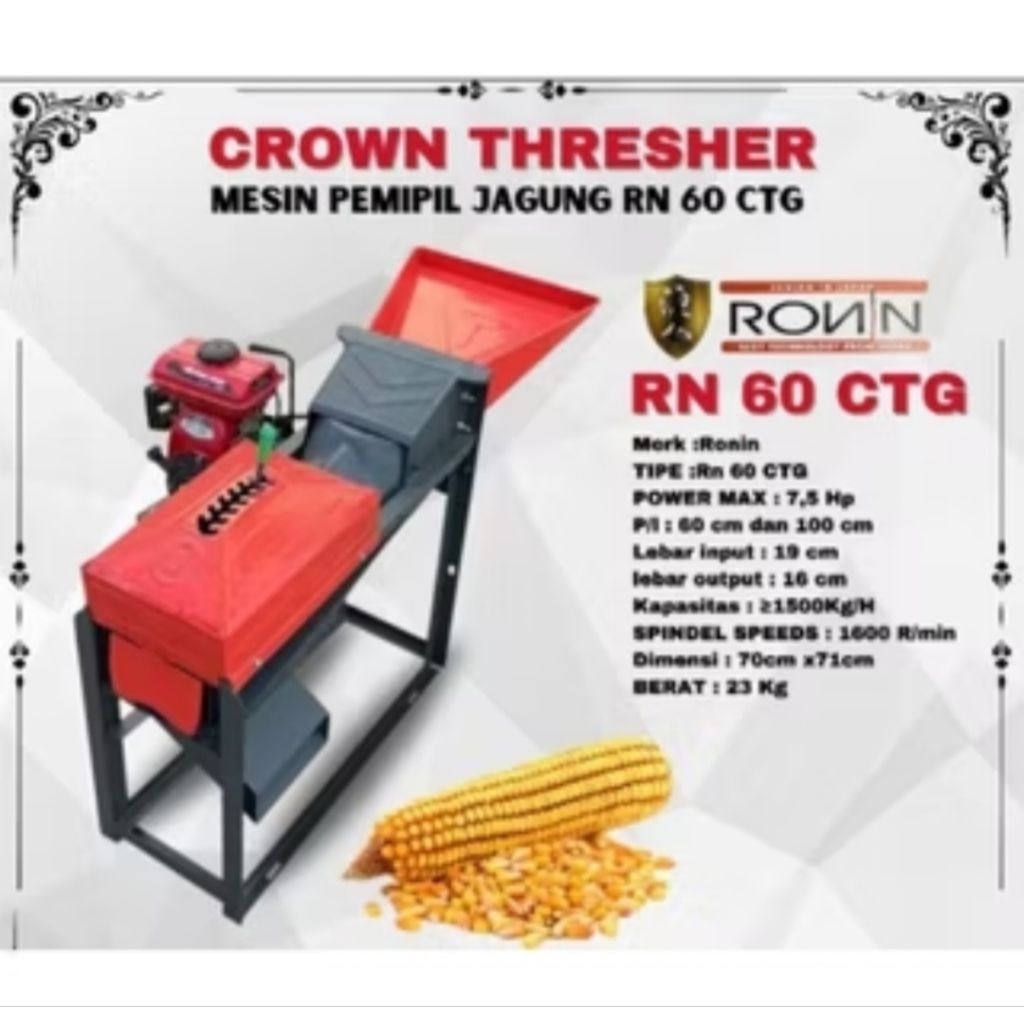 Mesin pemipil jagung RONIN RN 60 ctg / mesin pemipil jagung otomatis