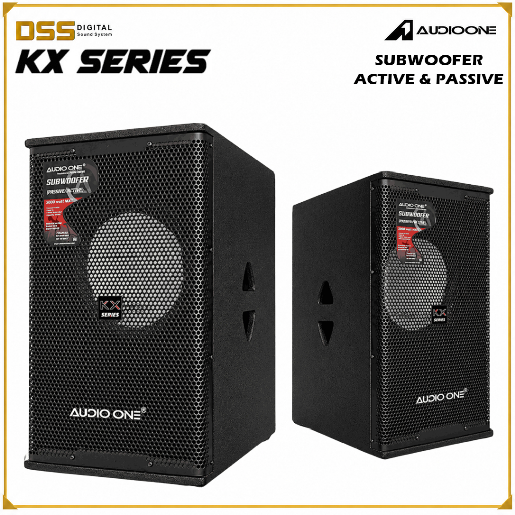 Subwoofer Aktif Pasif 12 Inch AUDIO ONE KX 112 Speaker  Single Karaoke Sound Sytem Full Bass| DSS