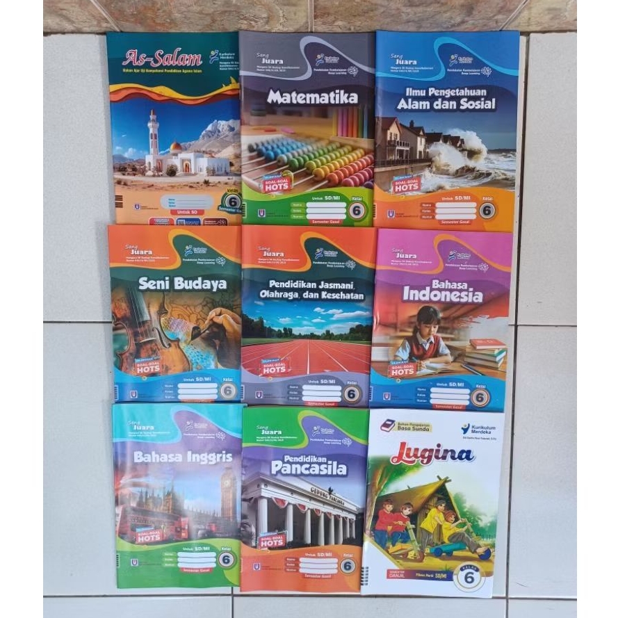 Buku LKS Sang Juara, As-Salam, dan Lugina Kelas 6 SD/MI Semester 1 Ganjil Kurikulum Merdeka (Mata Pe