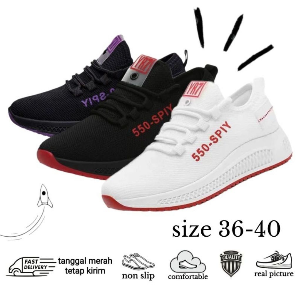 AL HUSNA SHOES, SEPATU WANITA TERBARU SNEAKERS KASUAL TRENDY FASHION VR7 SPIY550 SEPATU WANITA  GARI