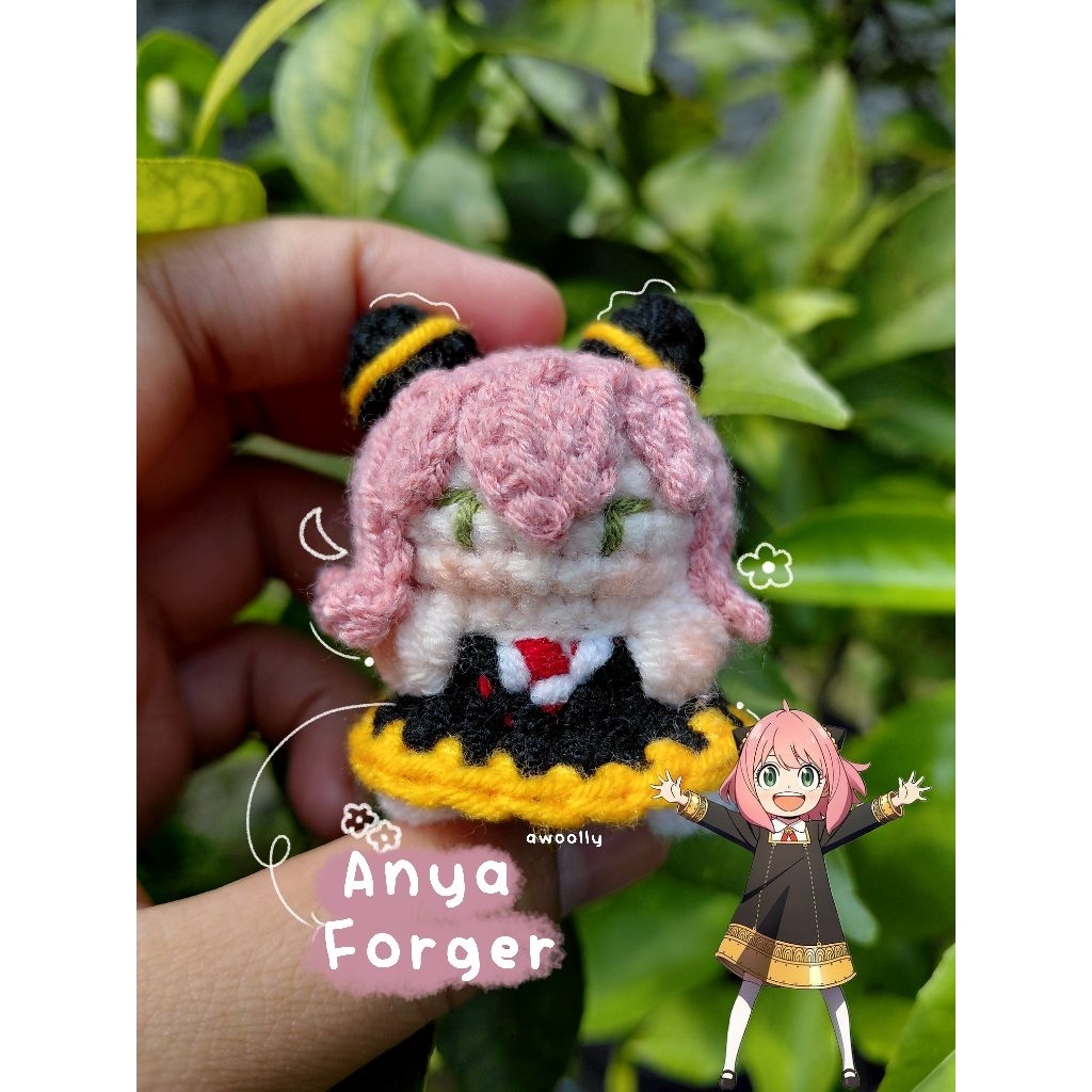Gantungan Kunci Anya Forger Crochet Anya Forger Keychain