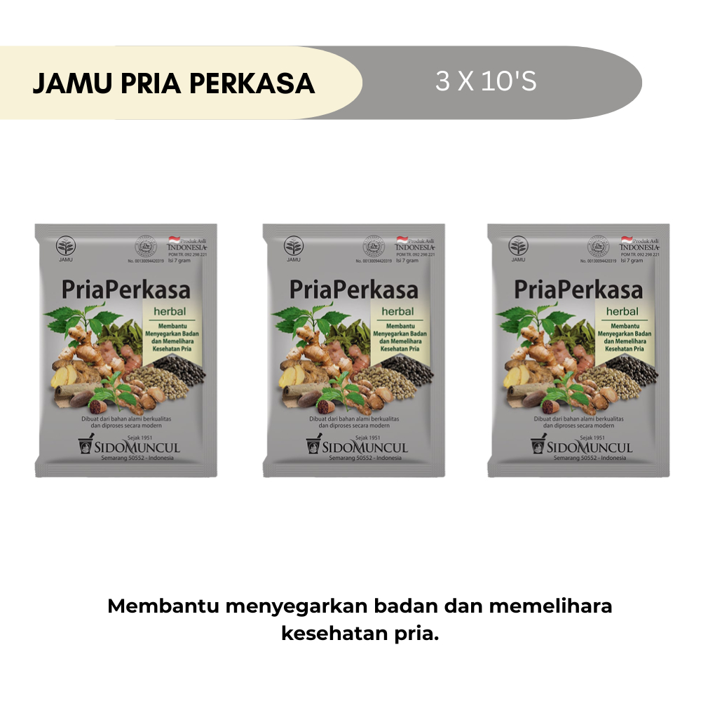[BUNDLE] Sidomuncul Jamu Pria Perkasa 3 x 10's