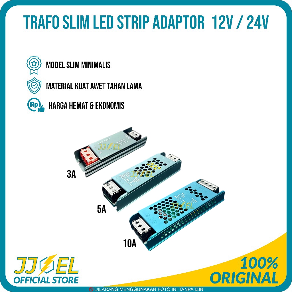 Adaptor Trafo Power Supply Slim 12V 24V 3A 5A 10A