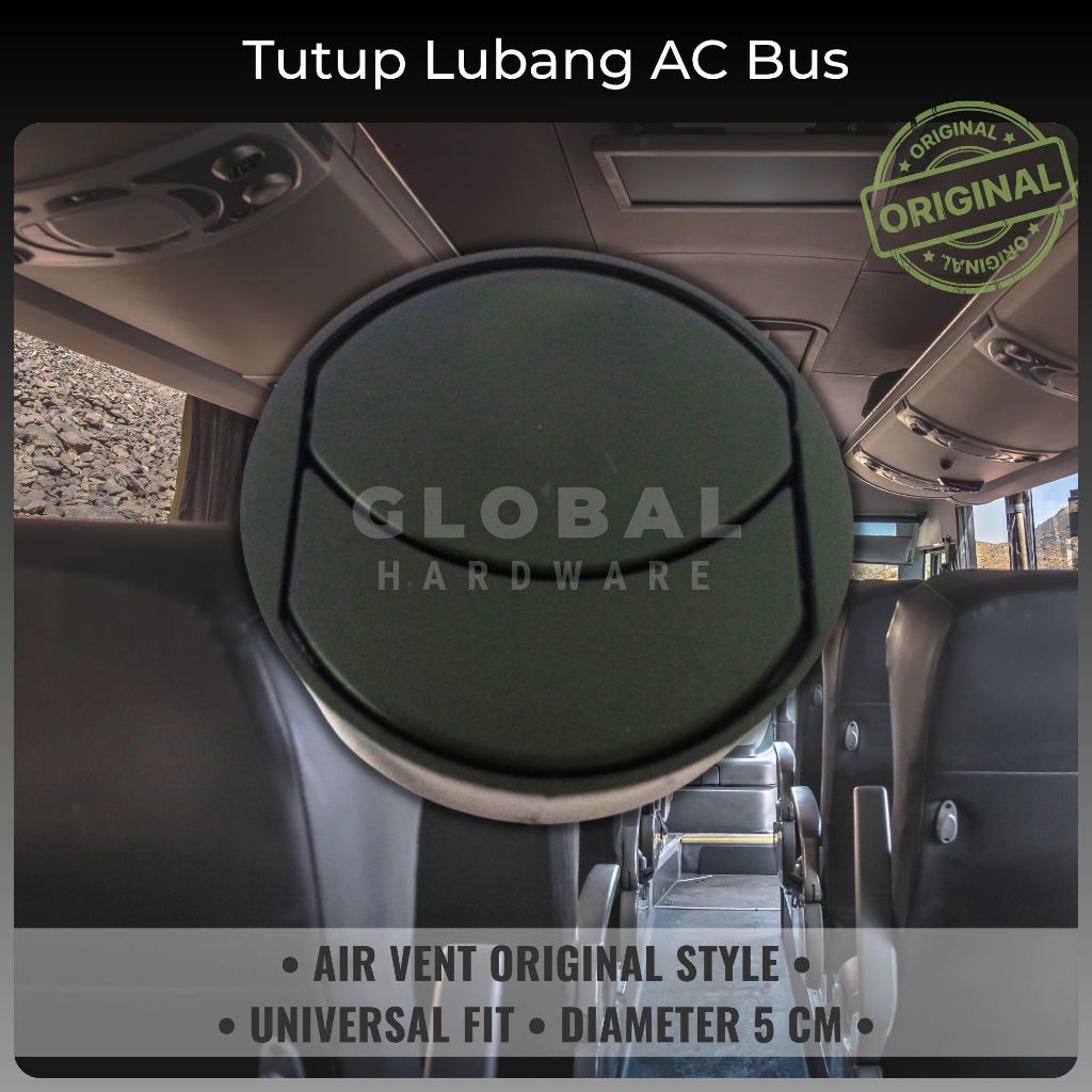 Tutup Lubang AC Bus | Louver Air Vent Bulat Tebal | Kisi AC Outlet Ventilation Mobil Elf Busway | Ad