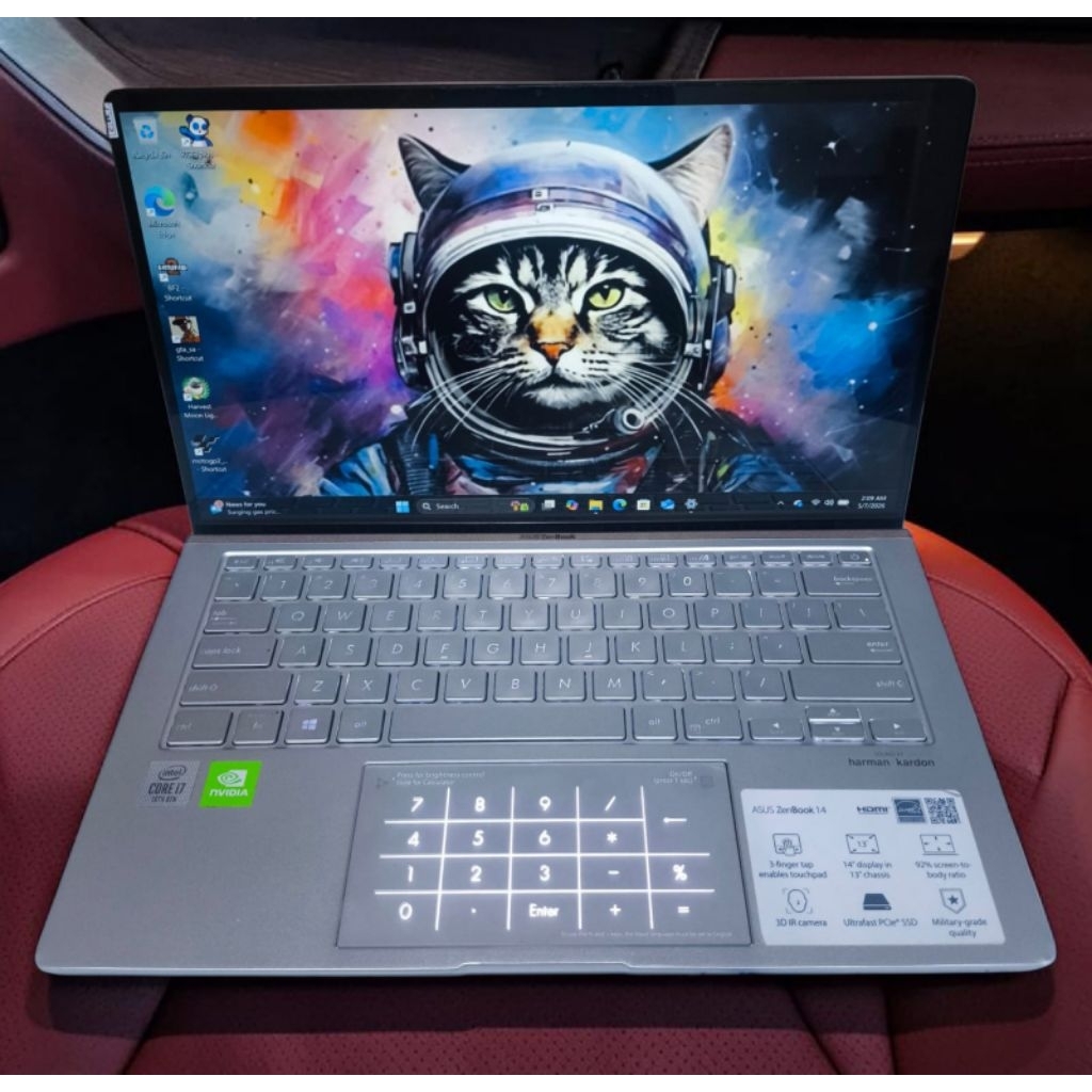 Laptop Asus ZENBOOK NUMPAD UX434FLC Core i7 RAM 16Gb SSD 512Gb DUAL VGA NVIDIA