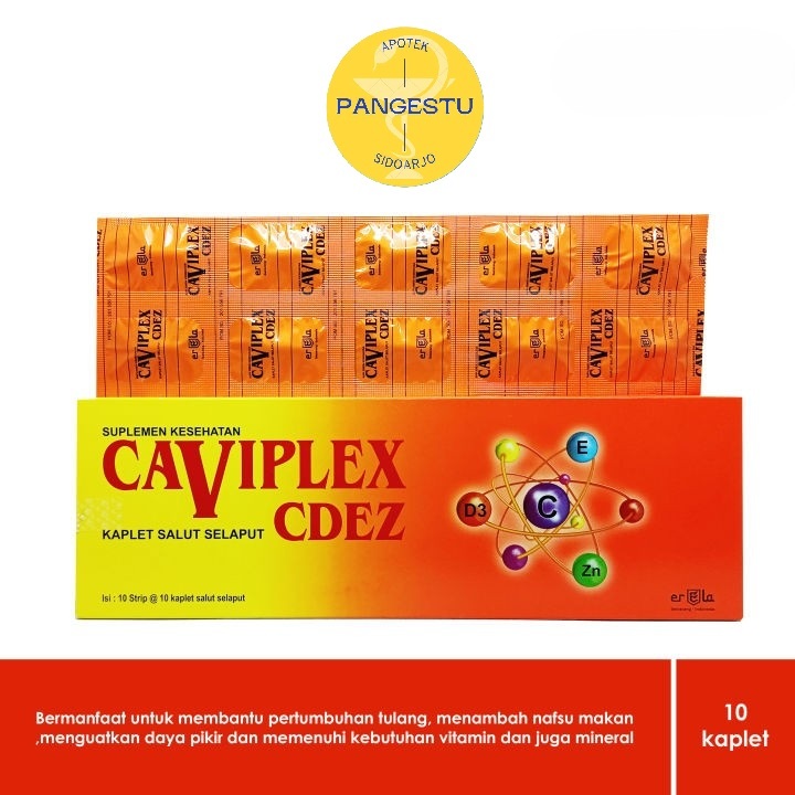 Caviplex CDEZ 1 Strip 10 Kaplet / Multivitamin / Caviplek Orange / Cafiplex Cafiplek