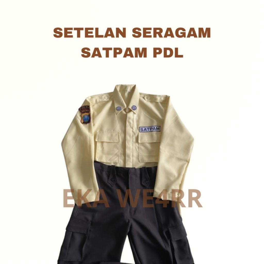 SETELAN SERAGAM SATPAM PDL (CELANA& BAJU SATPAM) GAIA NEO PREMIUM