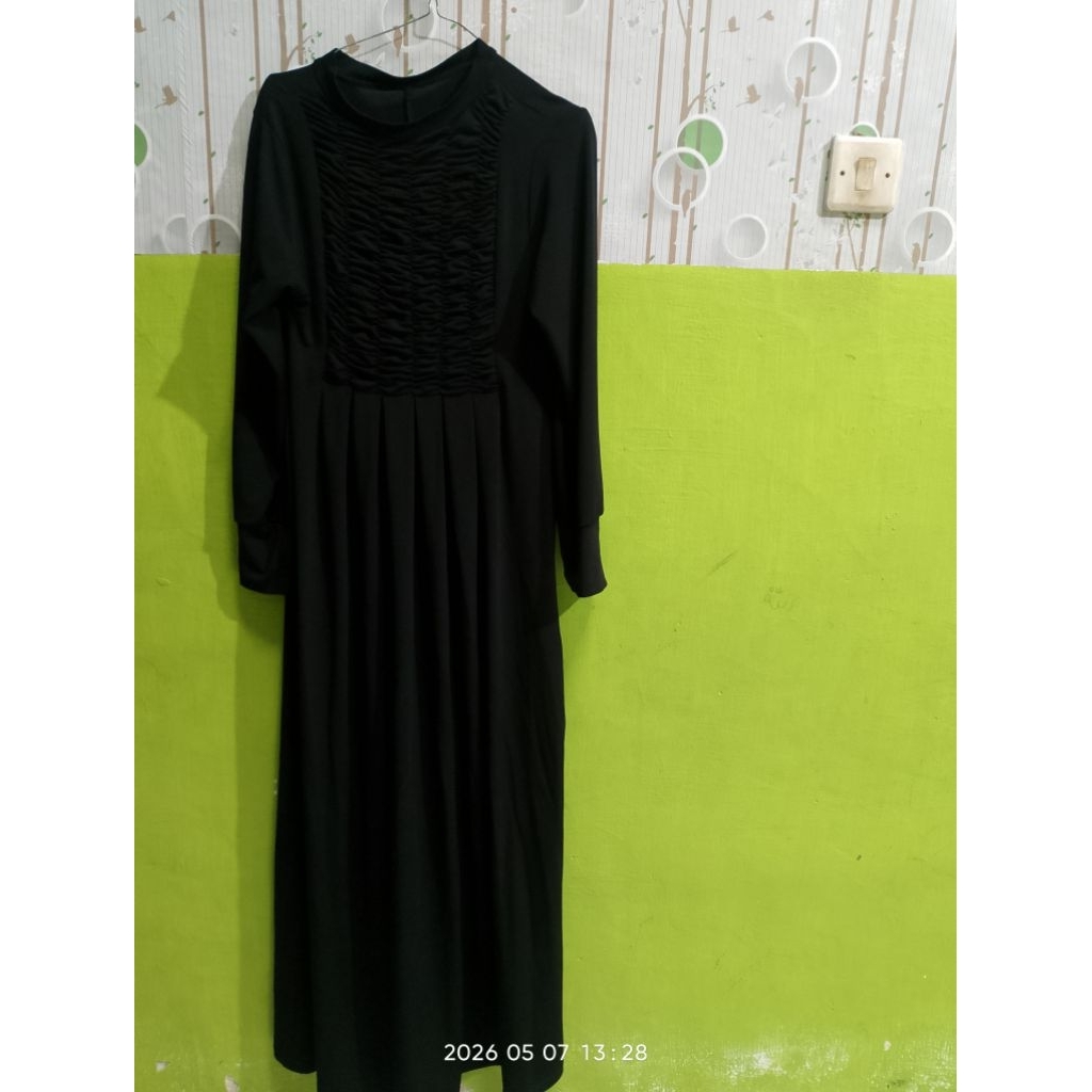 pl gamis inner hitam (preloved gamis hitam)