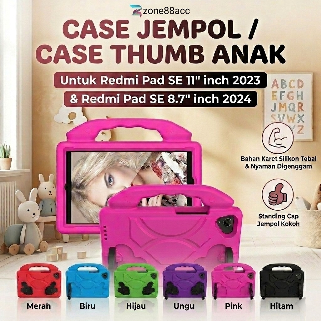 Softcase redmi pad se / casing redmi pad se / case redmi pad se / cover jempol / case tablet anak an