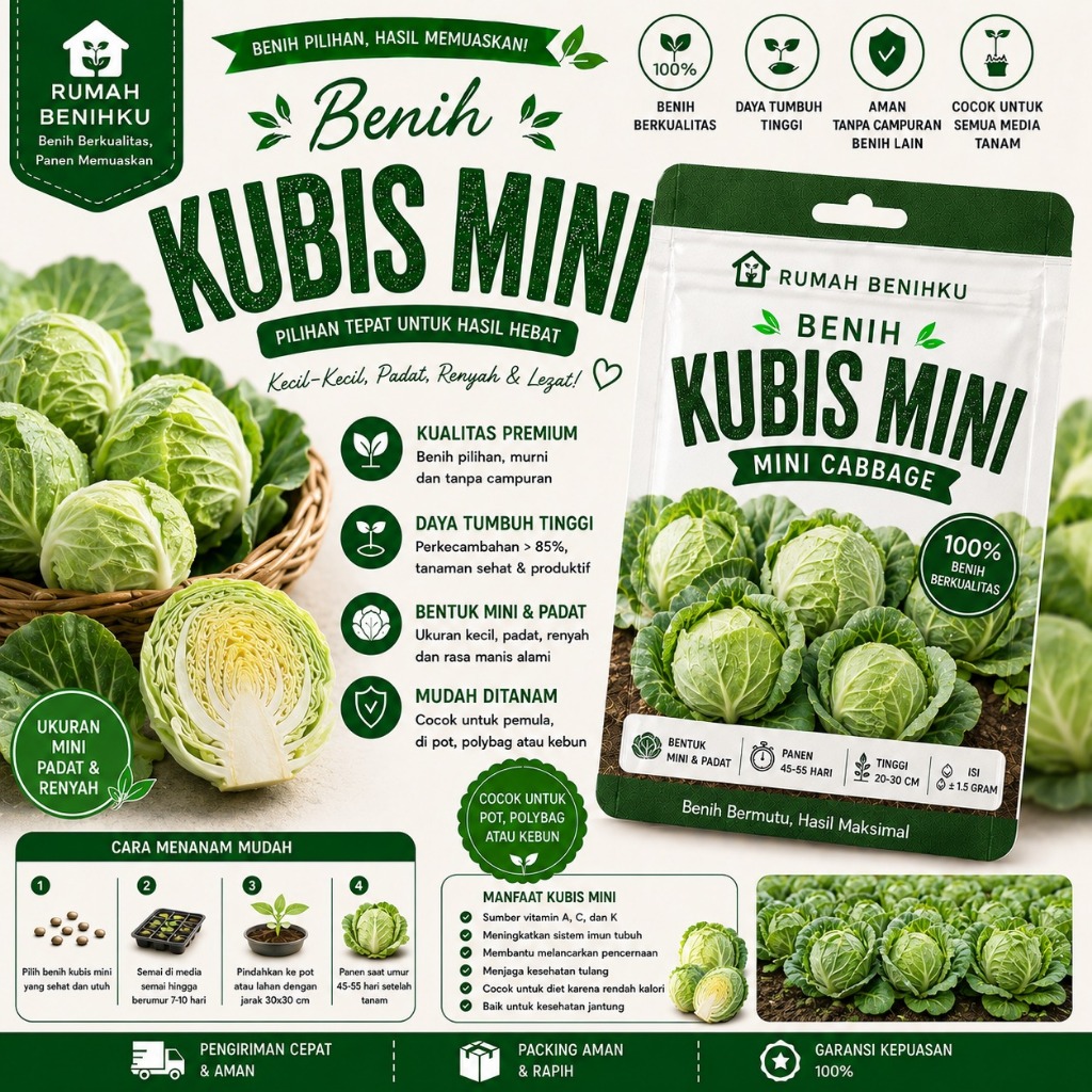 Benih Kubis Mini kak-benih sayuran