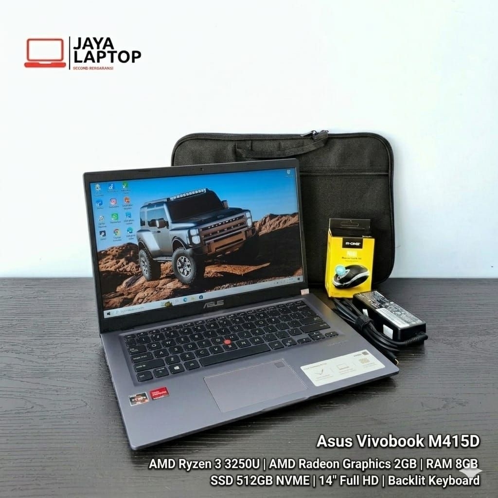 Asus Vivobook M415D Ryzen 3 3250U RAM 8GB SSD 512GB 14 inch FHD Laptop Second Bekas Murah