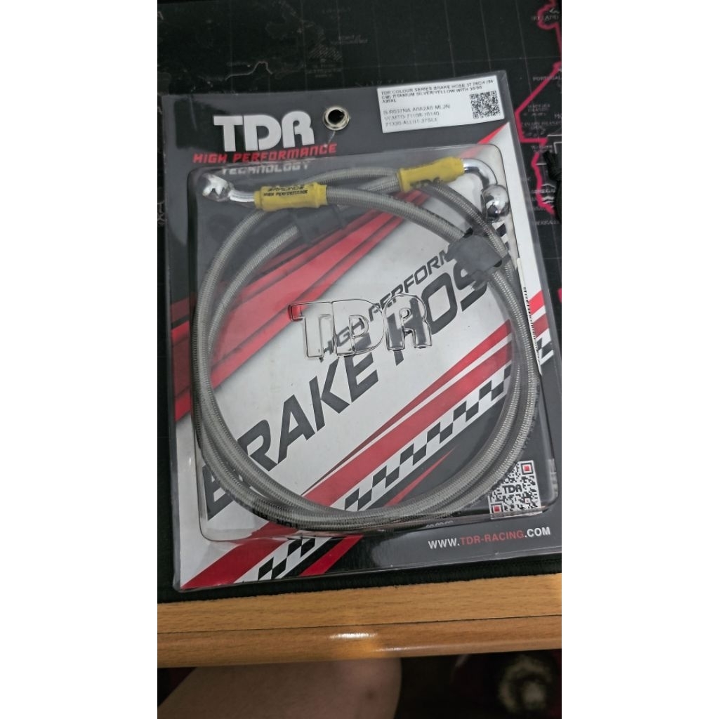 selang rem tdr 94cm titanium silver