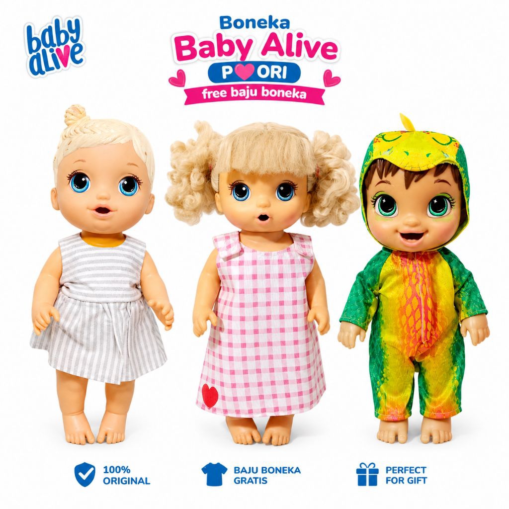 Boneka Bayi Alive Lucu Baby Bisa Makan Minum Pipis Elektrik