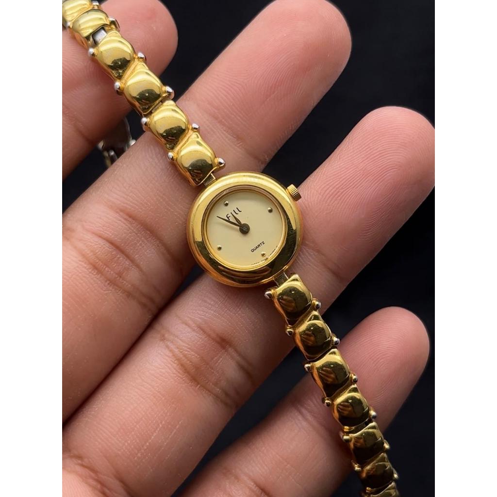 Jam Tangan Vintage Citizen Gold Tone Bracelet Women's Watch, Quartz Movement