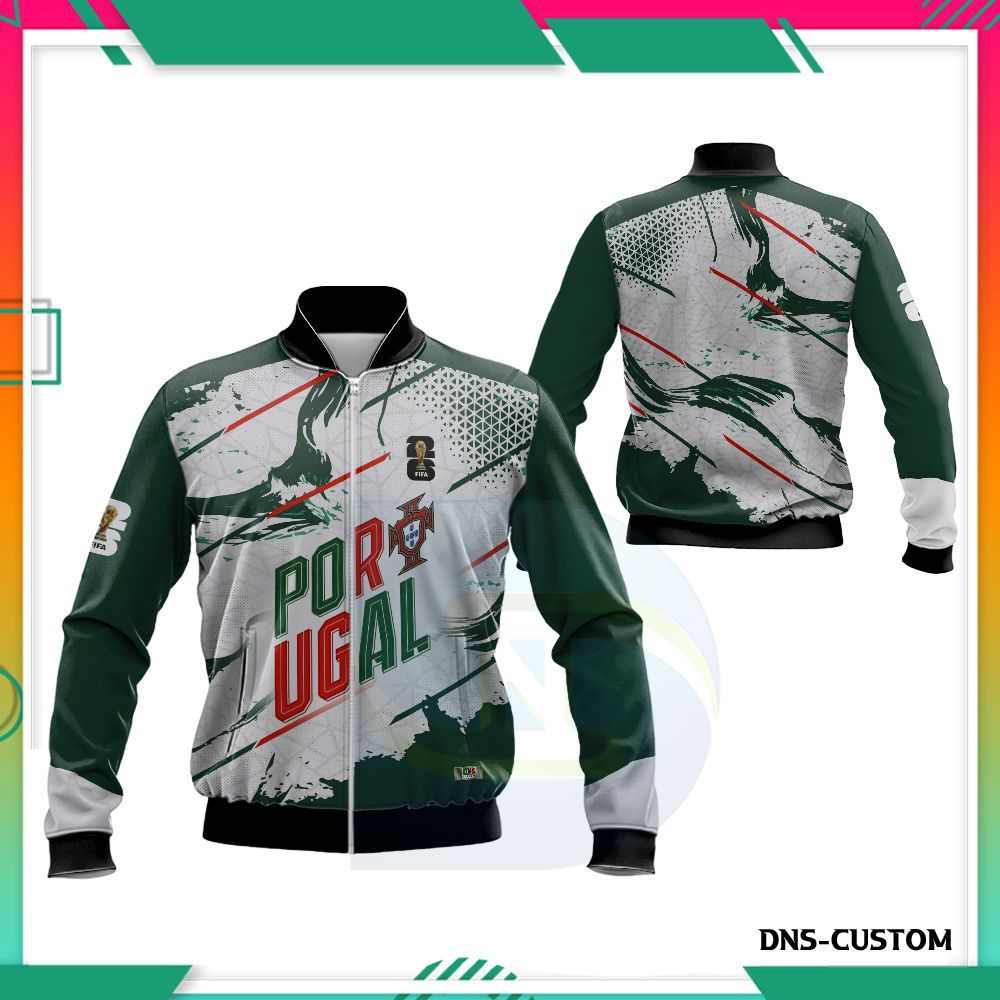 Jaket Portugal Pria Casual/Hoodie Portugal Cowok Kekinian Printing Custom Premium