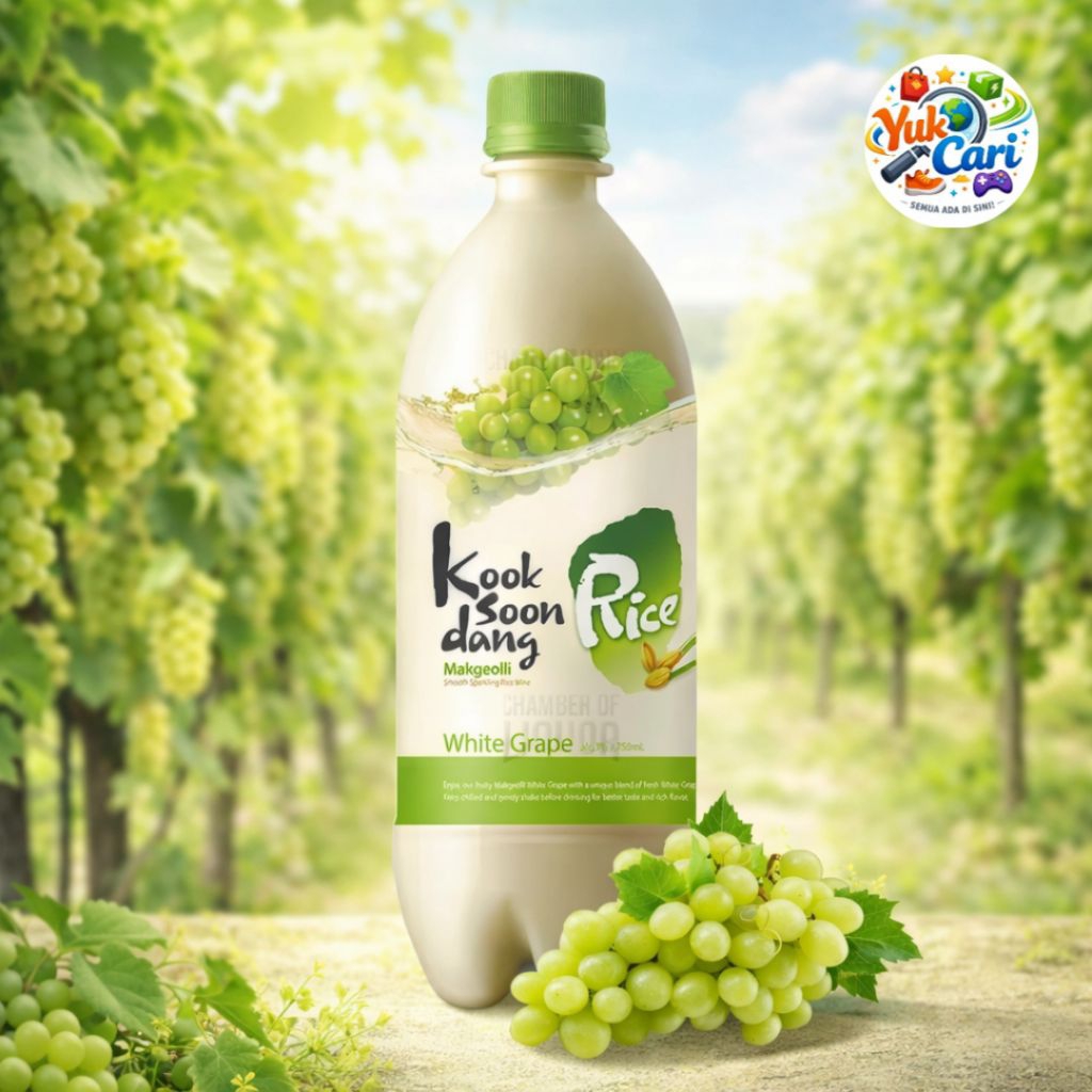 KOOKSOONDANG Makgeolli White Grape Smooth Sparkling Rice Wine Korea 750ml