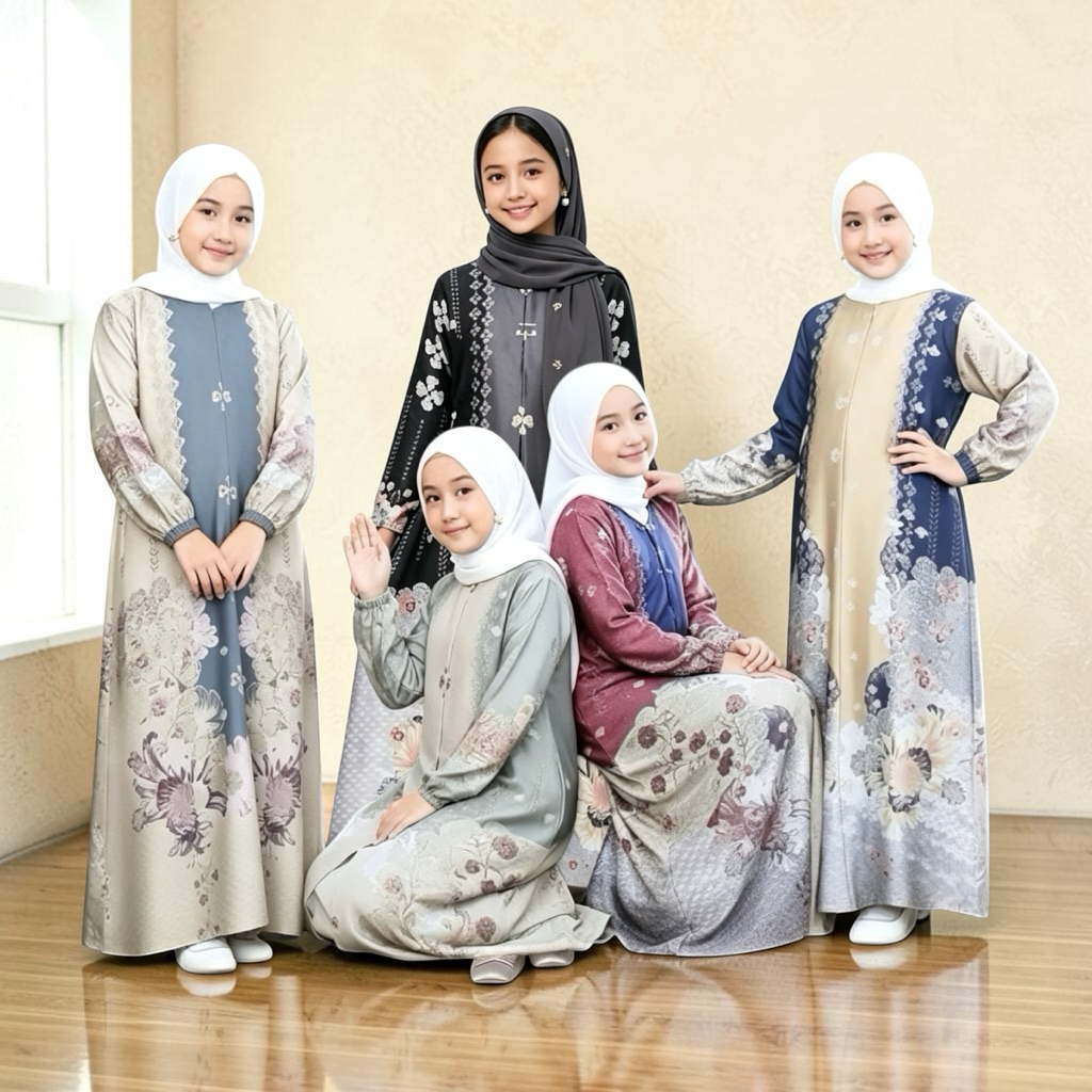 Gamis Medinna Anak Silk Premium | Gamis Kids Medinna