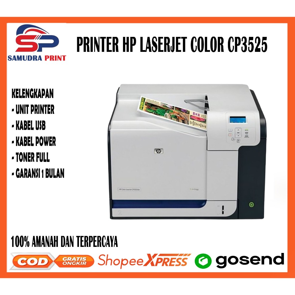 Printer HP Color LaserJet CP3525 | Printer Warna Cetak Undangan |