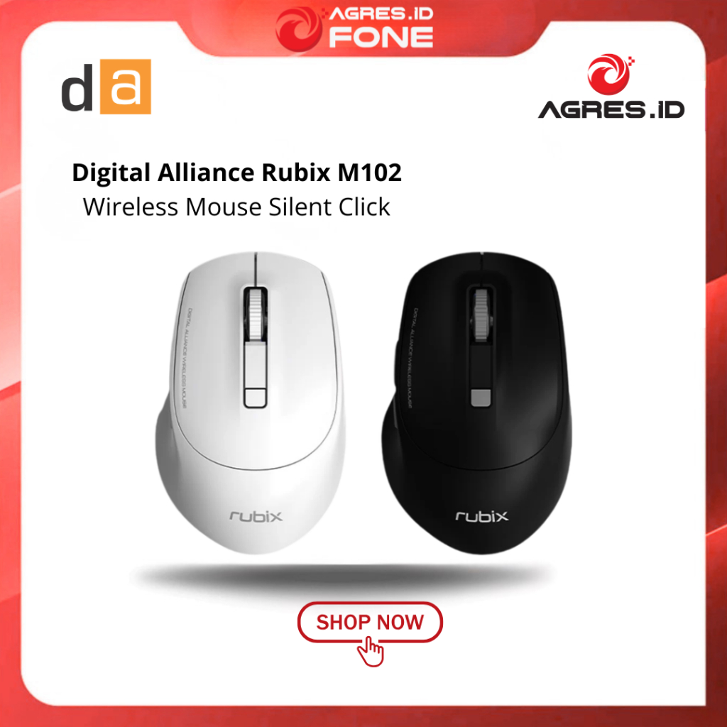 Digital Alliance Rubix M102 Wireless Mouse Silent Click