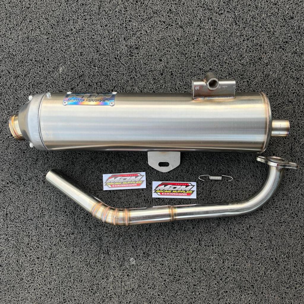 KNALPOT MDM AEROX NEW / NMAX NEW / LEXI 155 FULL STAINLESS MONCONG BAUD 3 INLET 28-32