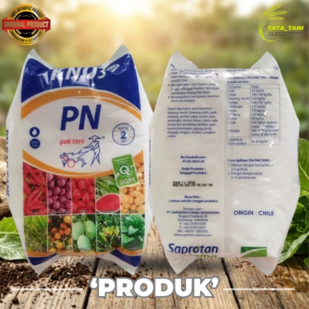 PN PAK TANI (KNO3 PUTIH) PUPUK : N03 13% DAN K2O 45%