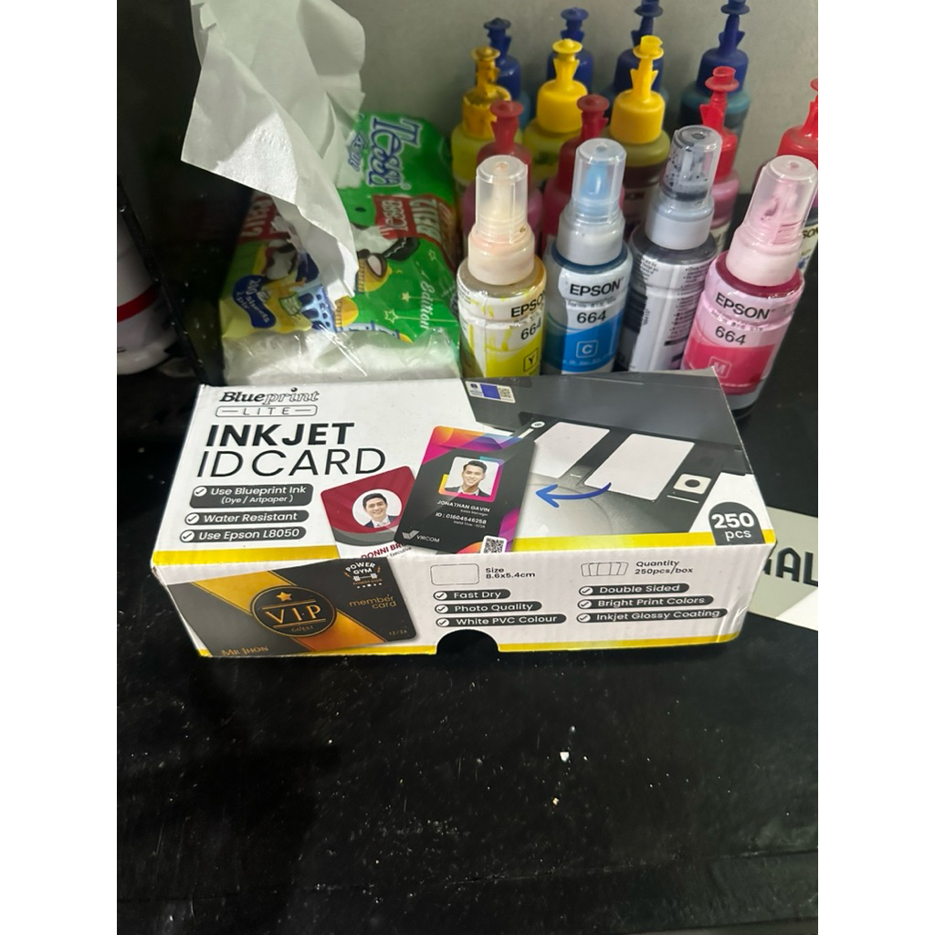 Kartu id card polos Blueprint inkjet id card order satuan