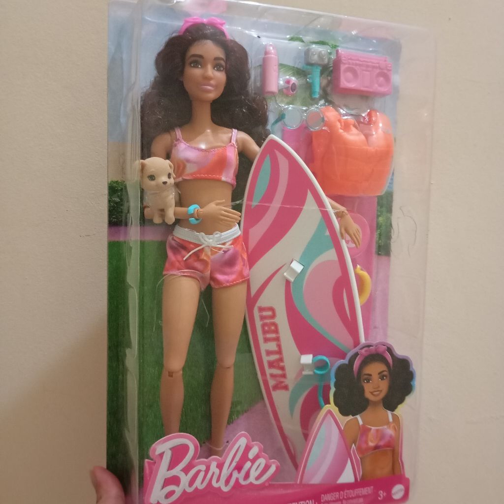 Barbie Surfing Surf Malibu MTM Made To Move Pivotal Playset Doll Boneke Berbi Bisa Ditekuk Tekuk Mat