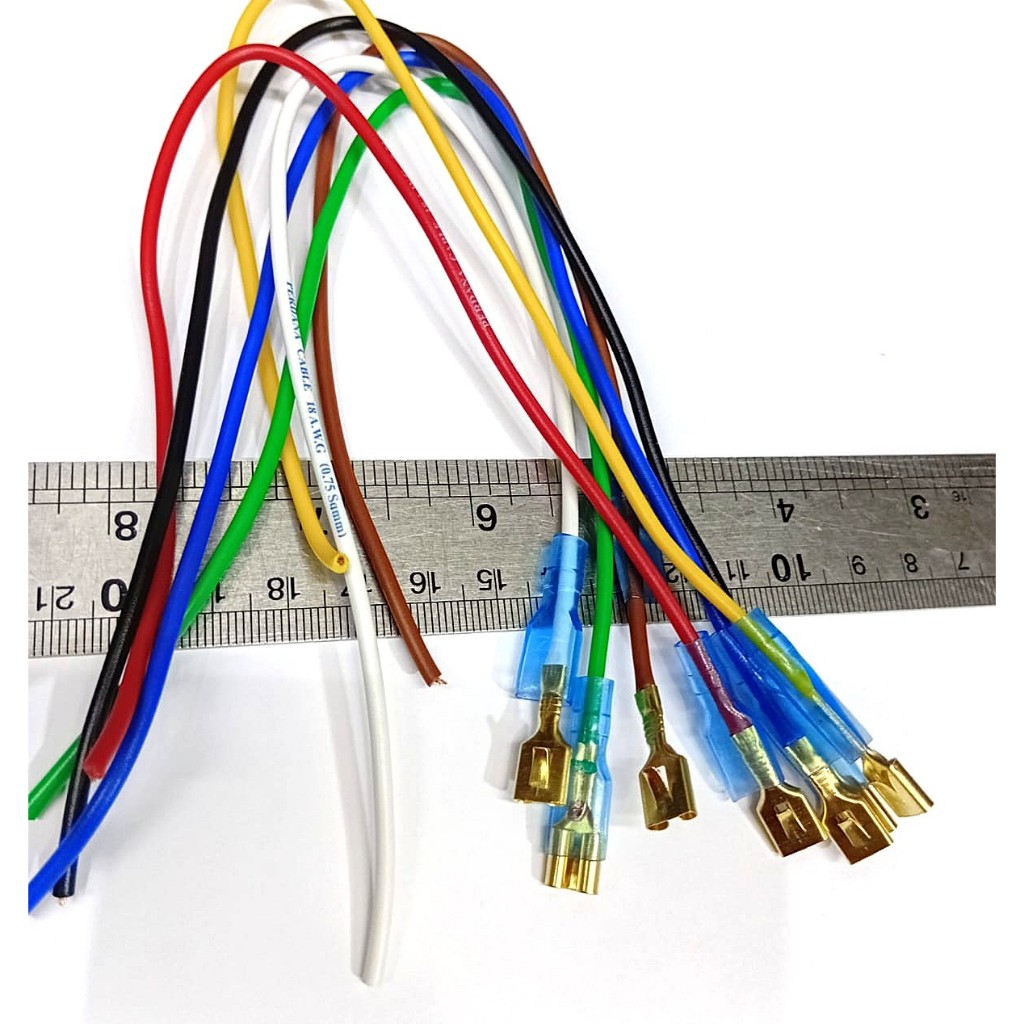 Kabel Soket Klakson / saklar / relay Universal - Kabel + Skun  Female 25 cm