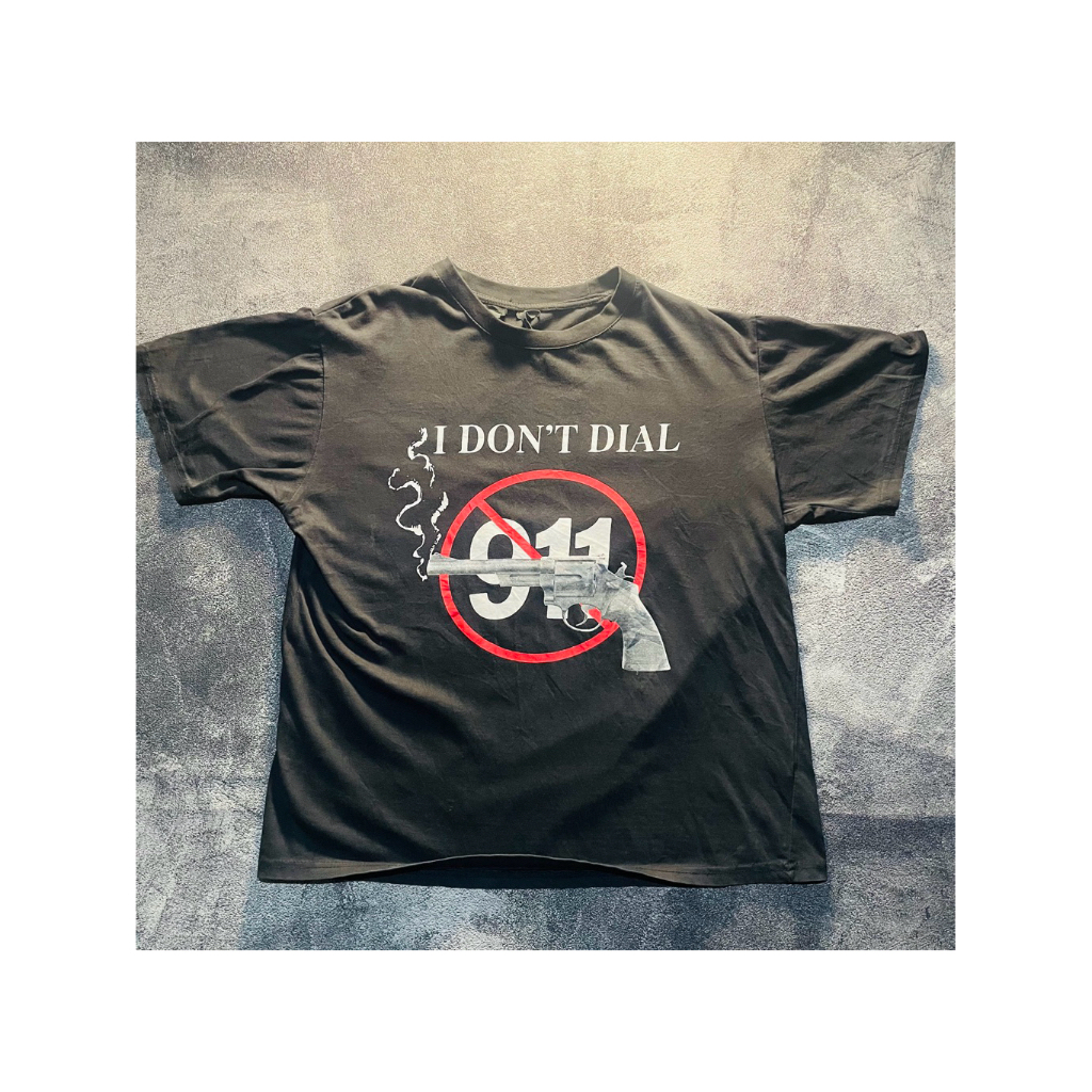 T-SHIRT VLONE I DONT DIAL 911 BABY TEE BOXY original