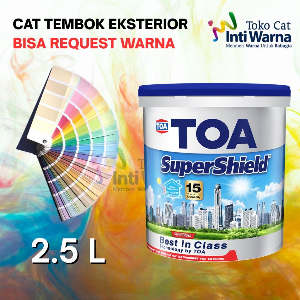 CAT TEMBOK TOA SUPERSHIELD EKSTERIOR SEMI GLOSS 2,5 Lt
