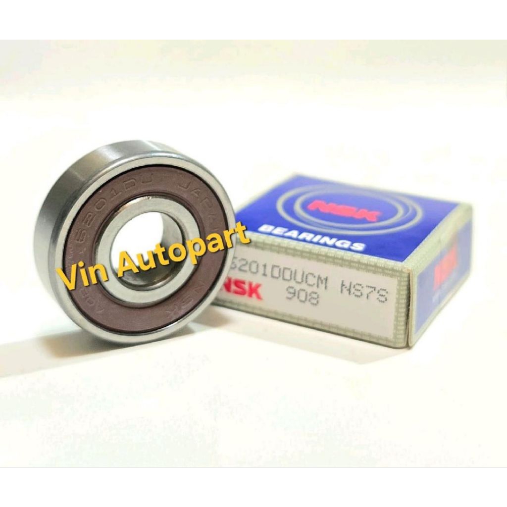 bearing 6201 ddu nsk tutup karet original