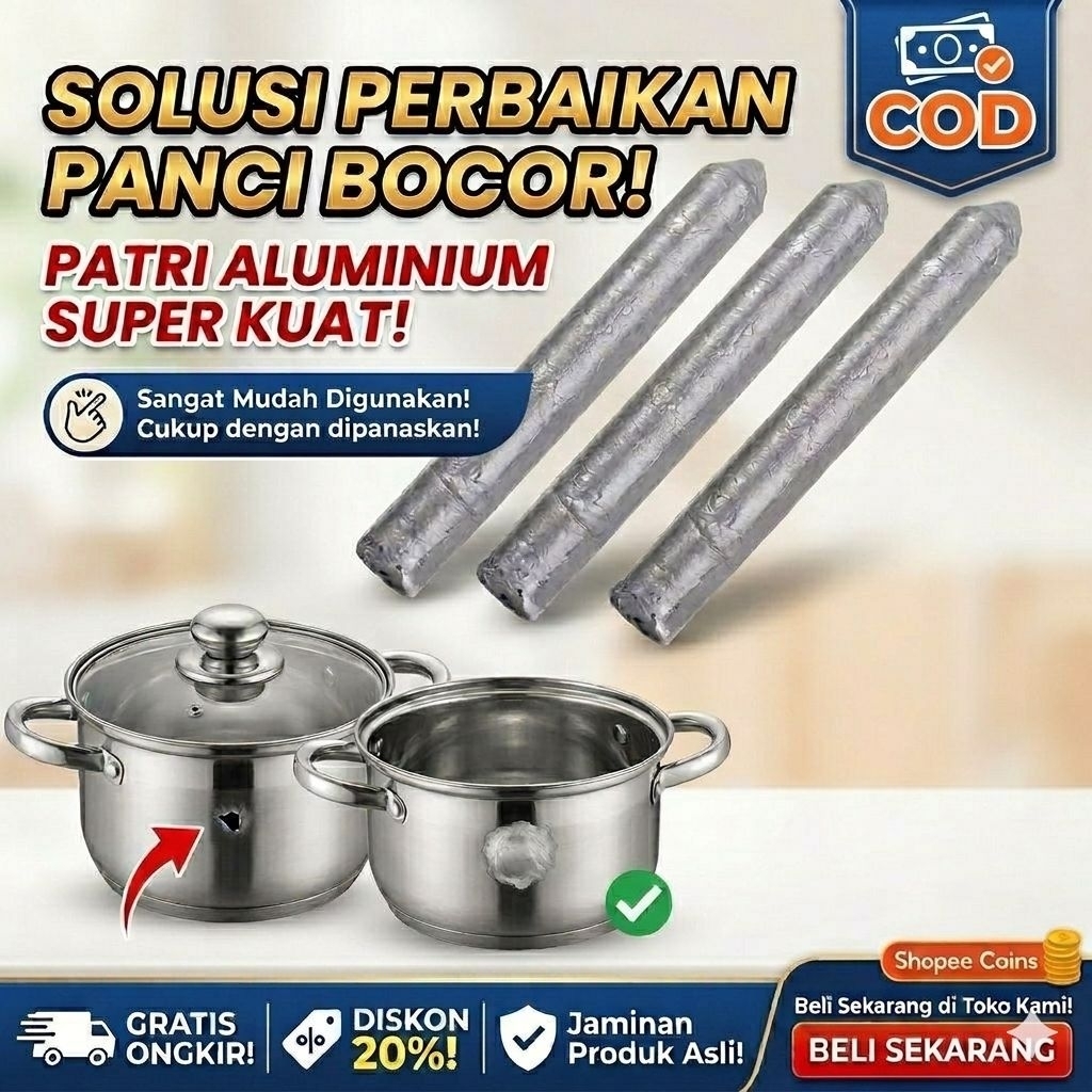 5 pcs patri alumunium tambal panci wajan kompor dll
