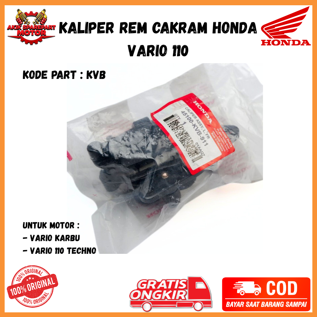 Kaliper original vario 110 karbu 2 piston - pala babi vario cakram karbu KVB