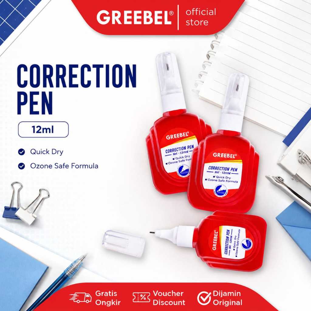 Tip Ex Cair Correction Pen Greebel