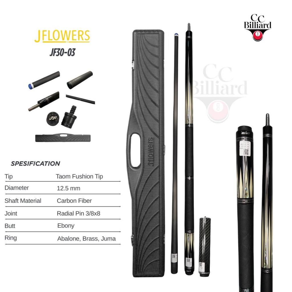 Jflowers Stik billiard JF 30-03 Carbon 12.5mm Cue Stick