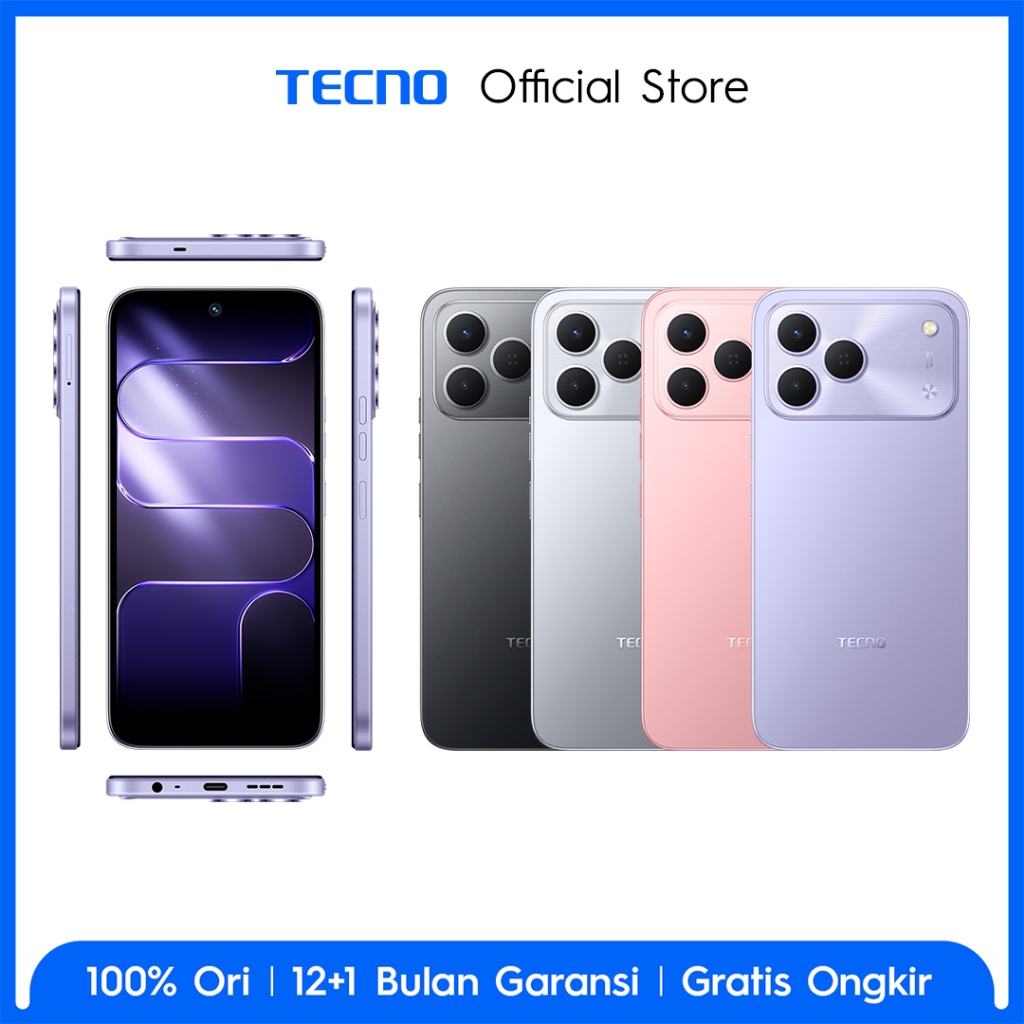 TECNO SPARK 50 - 8+16GB*/128GB, 7000mAh Mega Battery, 50MP AI Camera + FlashSnap, 120Hz 6.78' Smooth Display, IP64 High Durability - SPARK 50 - Gambar 2