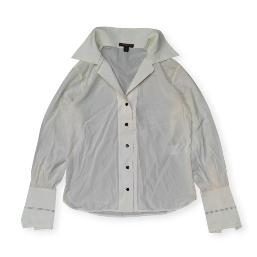 Louis Vuitton Silk Open Collar Shirt Blouse