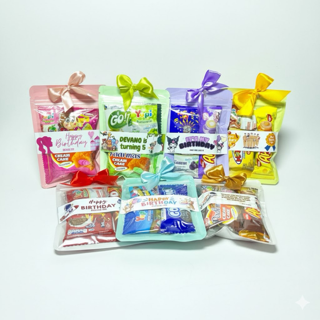 Mini Gift Snack Warna - Hampers Mini Snack / Mini Gift Ulang Tahun