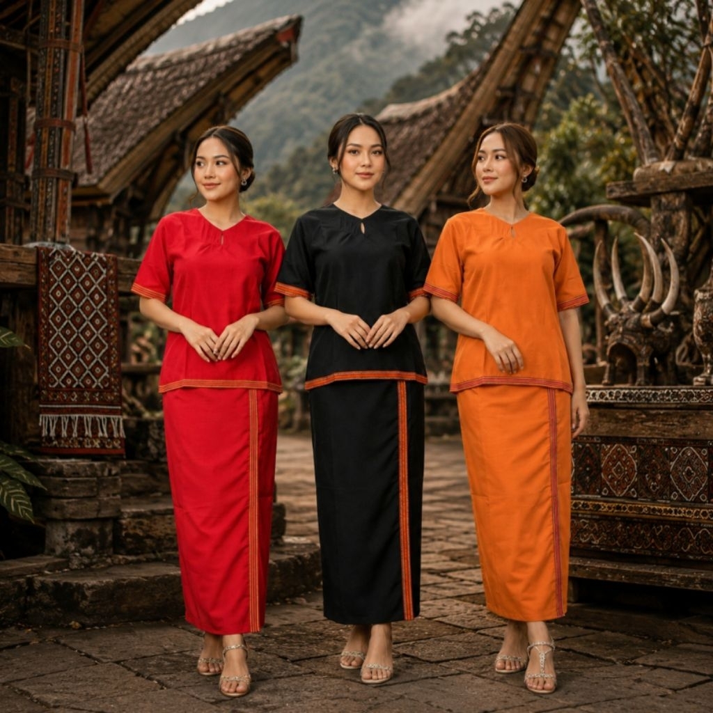 Baju Adat Toraja Set/Baju Setelan Toraja