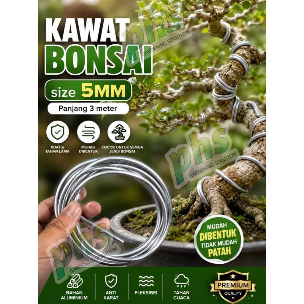 Kawat Bonsai 5MM Paket 3 Meter